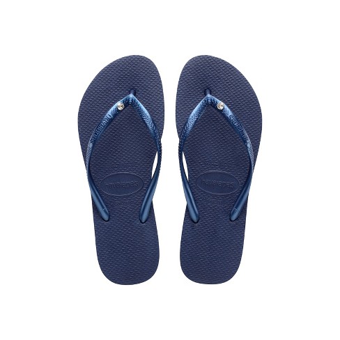 Havaianas Women's Slim Crystal Glamour Flip Flop Sandals With Swarovski  Crystal - Navy Blue, 6 : Target