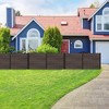 Tangkula Privacy Fence Screen 48" L x 46" H Air Conditioner Fence w/ 5 Ground Stakes Outside - 3 of 4