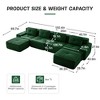 PexFix Modern U-Shaped Modular Sectional Sofa for Living Room Corduroy Fabric 4-Seater Couch with Deep Seat & 2-Movable Ottoman Anti-slip - 4 of 4