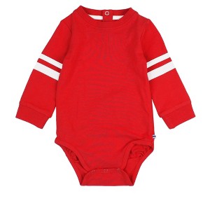 RuggedButts Baby Boys Racing Stripe Long Sleeve Bodysuit - 1 of 4