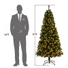 Syemin Artificial Trees 6ft PVC Material DIY 1050 Branches Christmas Tree Artificial Hinged Christmas Tree for Holiday, Green, 30"*30"*72" - 4 of 4