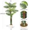 6/7 FT(72/84 in) Tall Palm Tree Fake Plant Golden Cane Palm Trees Large Artificial Plants Faux Plants for Indoor Outdoor with White Base Set of 1/2 - 2 of 4