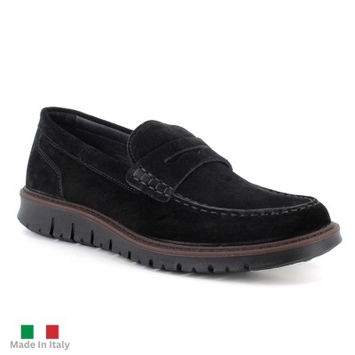 Mateo Made in Italy Men’s Suede Penny Loafers by Alpine Swiss
