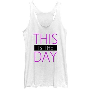 Women's CHIN UP This is the Day Racerback Tank Top - 1 of 3
