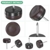 Unique Bargains Durable Nail-on Furniture Sliders Chair Leg Protectors 24 Pcs - 2 of 4