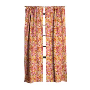 Jenean Morrison Abstract Butterfly Pink Set of 2 Panel Blackout Window Curtain - Deny Designs - 1 of 4