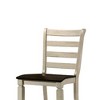 18" Tasnim Accent Chair Oak/Antique White - Acme Furniture: Slatted Back, Counter Height - 2 of 3
