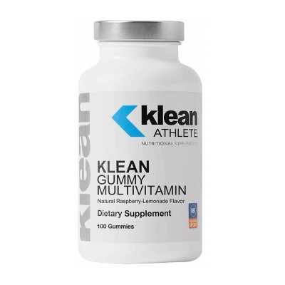 Klean Athlete Gummy Multivitamin - Comprehensive and Bioavailable Vitamin and Mineral Formula - Natural Raspberry-Lemonade Flavor - 100 Gummies