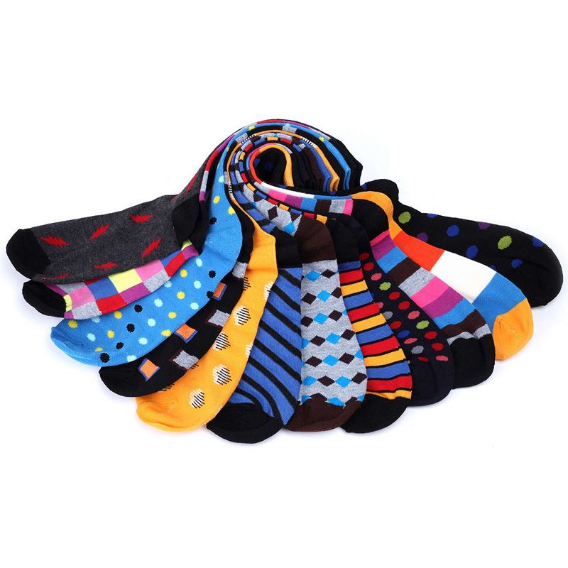 Gallery Seven - Men's Funky Colorful Dress Socks 12 Pack, 2 of 5