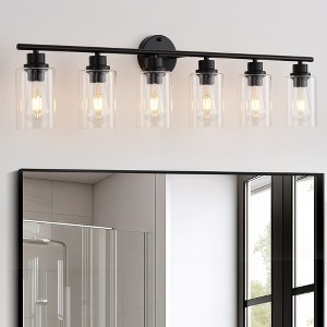 BAOURE Modern Vanity Light, Bathroom Light Fixtures for Expansive Bathrooms, Wall Lamp with Clear Glass for Mirror, Living Room - 1 of 4