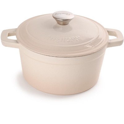 BergHOFF Neo 8Qt. Cast Iron Oval Dutch Oven, Matching Lid, Meringue