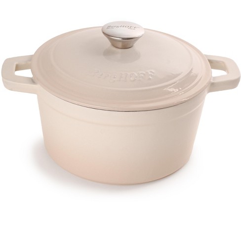 BergHOFF Neo 3qt Cast Iron Round Covered Dutch Oven, Oyster