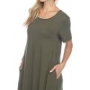 White Mark Women's Short Sleeve Midi Dress - 4 of 4