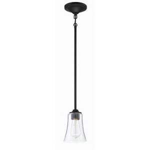 Craftmade Lighting Gwyneth 1 - Light Pendant in  Flat Black - 1 of 2