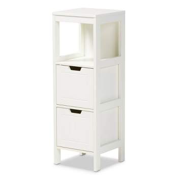 Reuben 2 Drawer Wood Storage Cabinet White - Baxton Studio