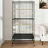 Extra Large Metal Bird Cage with Rolling Stand and Storage Shelf - Spacious Parrot Cage for Parakeets, Cockatiels, Conures, Lovebirds, Budgies - 4 of 4