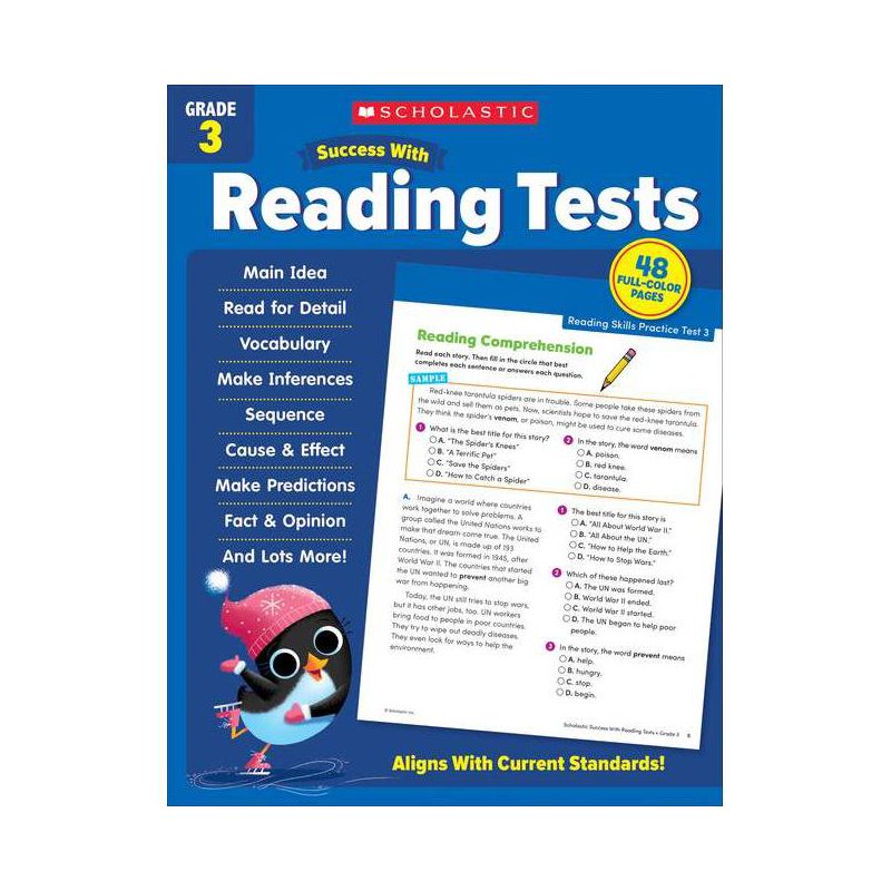 Scholastic Success with Reading Tests Grade 3 Workbook - by  Scholastic Teaching Resources (Paperback), 1 of 2