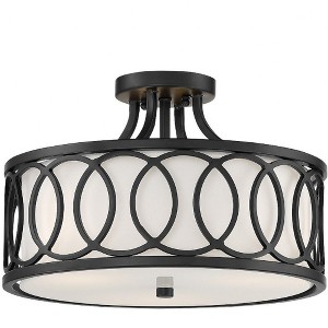 Crystorama Lighting Graham 3 - Light Semi-Flush Mount in  Matte Black - 1 of 4