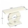 Syemin Console Tables Modern Console Table, Hallway Accent Table, Industrial Console Table, Sofa Table Behind Couch, White, 39.37"*11.81"*31.1" - 3 of 4