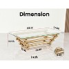 NicBex Modern 55.12" Rectangle Coffee Table with Glass Top and Steel Frame for Living Room and Office - 2 of 4