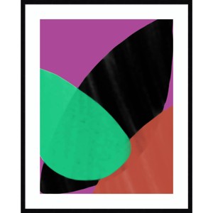 33" x 41" Different Leaves by Alex Caminker Wood Framed Wall Art Print - Amanti Art: Modern Botanical Lithograph, Hardwood Frame, Wire Mount - 1 of 4