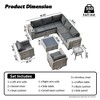 XIZZI Premium Outdoor Swivel Chair Sofa Set in 7 Colors, Modular Patio Seating with Swivel Chairs, Add-Ons Like Coffee Table and Fire Pit - 3 of 4