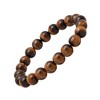 Steeltime Men's genuine tiger eye stone beaded bracelet - 2 of 4