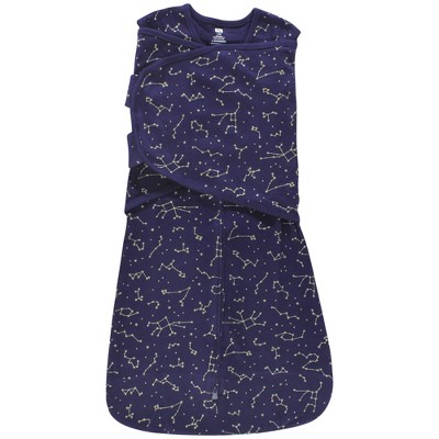 Hudson Baby Convertible Swaddle Sleep Sack, Navy Constellation