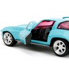 1966 Chevrolet Corvette Light Blue with Pink Tinted Windows "Pink Slips" Series 1/32 Diecast Model Car by Jada - 3 of 4