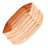 Steeltime Ladies 18k rose gold plated stainless steel set of 5 hexagon bangles bracelets - 2 of 4