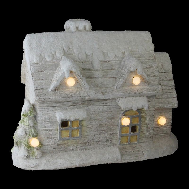 Northlight 14.5" LED Lighted Musical Snowy Cottage Christmas Decor, 2 of 5