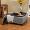 Modern Contemporary Altay Velvet Storage Ottoman with Fabric-Christopher Knight Home - 3 of 4