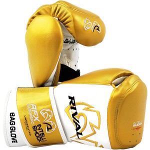 Rival Boxing Limited Edition RFX-Guerrero Intelli-Shock Bag Gloves - White/Gold - 1 of 4