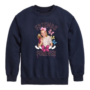 Boys' JoJo Siwa Friends Forever Graphic Long Sleeve Fleece Sweatshirt - Navy - Medium - 1 of 4