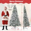 Costway 7 FT Half Pre-Lit Xmas Christmas Tree with 240 LED Lights 9 Modes 4-Level Brightness & Timer - 3 of 4