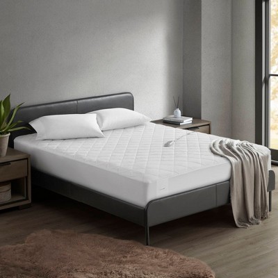 NicBex Microfiber Quilted White Heated Mattress Pad for Keeping Warm,ETL Certified Safe Bed Mattress in a Box