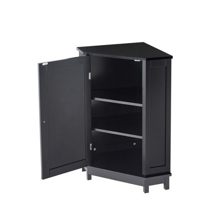 NicBex 31.4 Inch Bathroom Corner Cabinet with Adjustable Shelves for Dining Room,Bathroom,Kitchen