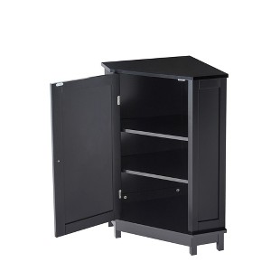 NicBex 31.4 Inch Bathroom Corner Cabinet with Adjustable Shelves for Dining Room,Bathroom,Kitchen - 1 of 4