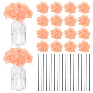 Unique Bargains Plastic Durable Realistic Reusable Silk Hydrangea Flowers with Stems for Home Decor/Wedding 9.84 In - 1 of 4