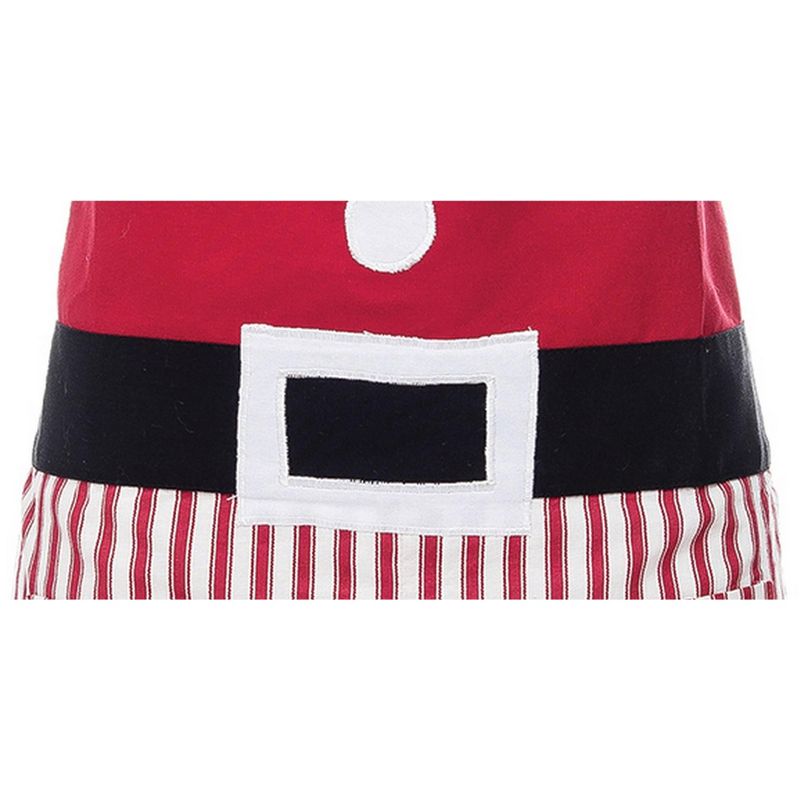 C&F Home Santa Suit with Candy Cane Strips Cotton Cooking Apron, One Size Fits Most, 29 x 34", 3 of 5