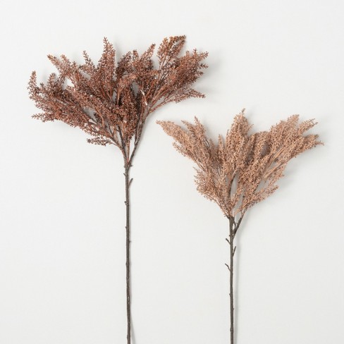 Sullivans Artificial Dried Blush Grass Stem Set Of 2, 28