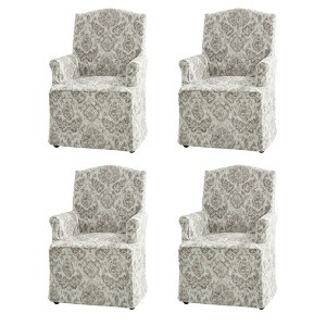 Arnold dining chair Set of 4 roll arms|ARTFUL LIVING DESIGN - 1 of 4