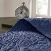 Sapphtopaz Bedding Comforter Set Classic Solid Color with Patterned Quilting Quilt Set - 3 of 4