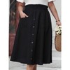 Skirts for Women 2025 Elegant High Waist a Line Skirt Casual Cotton Linen Skirt Spring Trendy Comfy Skirts - 2 of 4