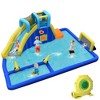 Costway Inflatable Water Slide Climbing Bounce House Splash Pool w/ 735W Blower - 2 of 4