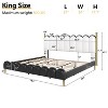 Christopher Knight Home Caitria Contemporary Faux Leather Platform Bed with Headboard and Footboard - 3 of 4