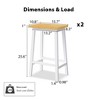 NicBex Set of 2 Bar Stools for Kitchen Island,25.6" Tall Counter Bar Stools with Wood Frame,Bar Chairs for Dining Rooms,Kitchens,Islands - 3 of 4