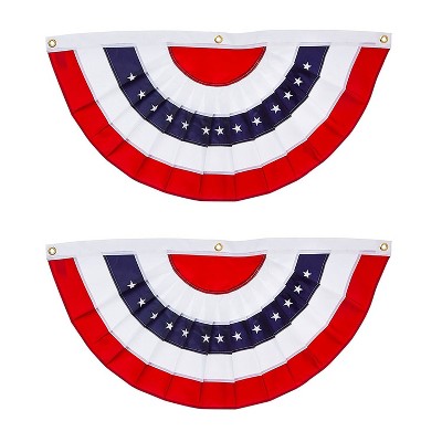 Evergreen Patriotic Bunting, Medium, Set of 2