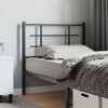 vidaXL Black Metal Headboard 39.4" - Single Bed Frame Header for Home Bedroom Furniture - 2 of 4