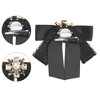 INSPIRE CHIC Women's Satin Ribbon Lace Trim Rhinestone Brooch Ties - 3 of 4